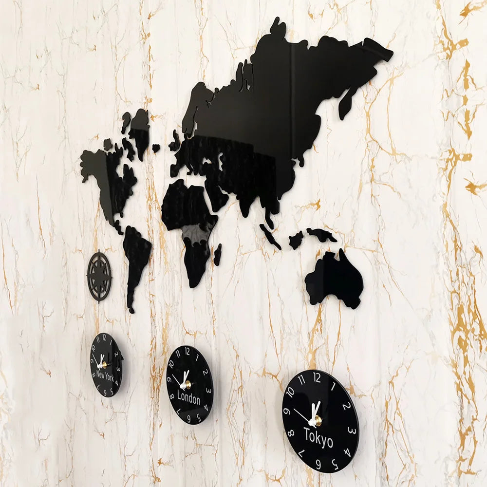 Trade Time Zone sessions New York London Tokyo Personalized Time Zone Silent Non Ticking Wall Clock Office Geographic Wall Art