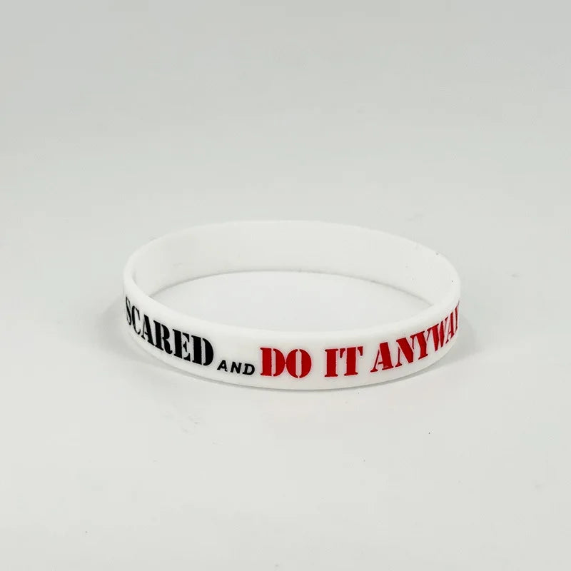 1 Pack Motivational Wristbands for Men, Women & Teens, Silicone Bracelets with Inspirational Quotes,Men's Unisex Adult Design