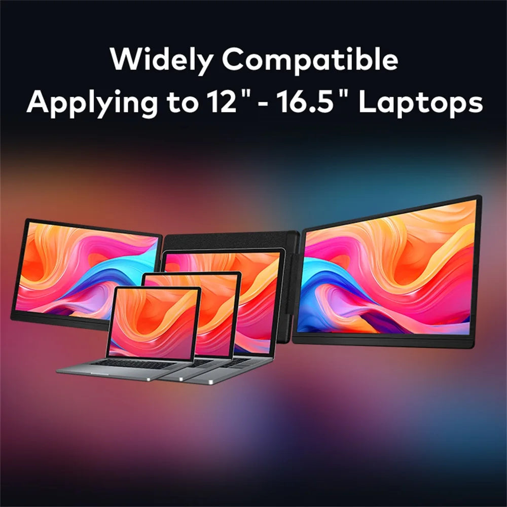 Rospider 15.6 Inch Dual Screen Extender Display FHD IPS Triple Expandable Monitor High Definition for Laptop Productivity