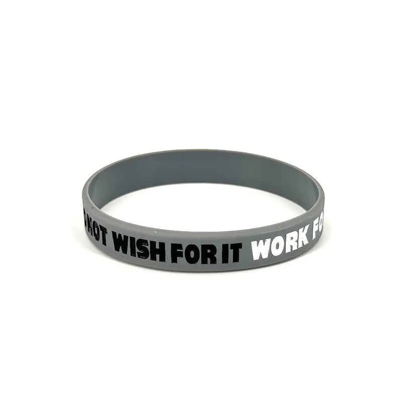 1 Pack Motivational Wristbands for Men, Women & Teens, Silicone Bracelets with Inspirational Quotes,Men's Unisex Adult Design