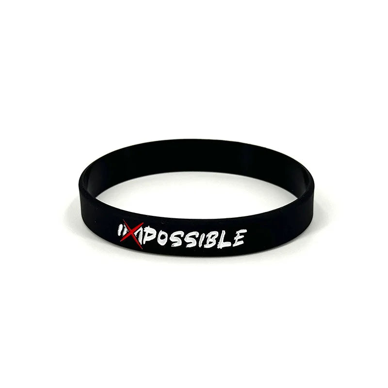 1 Pack Motivational Wristbands for Men, Women & Teens, Silicone Bracelets with Inspirational Quotes,Men's Unisex Adult Design