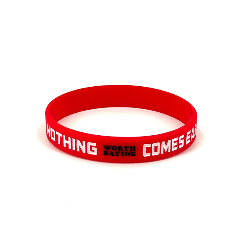 1 Pack Motivational Wristbands for Men, Women & Teens, Silicone Bracelets with Inspirational Quotes,Men's Unisex Adult Design