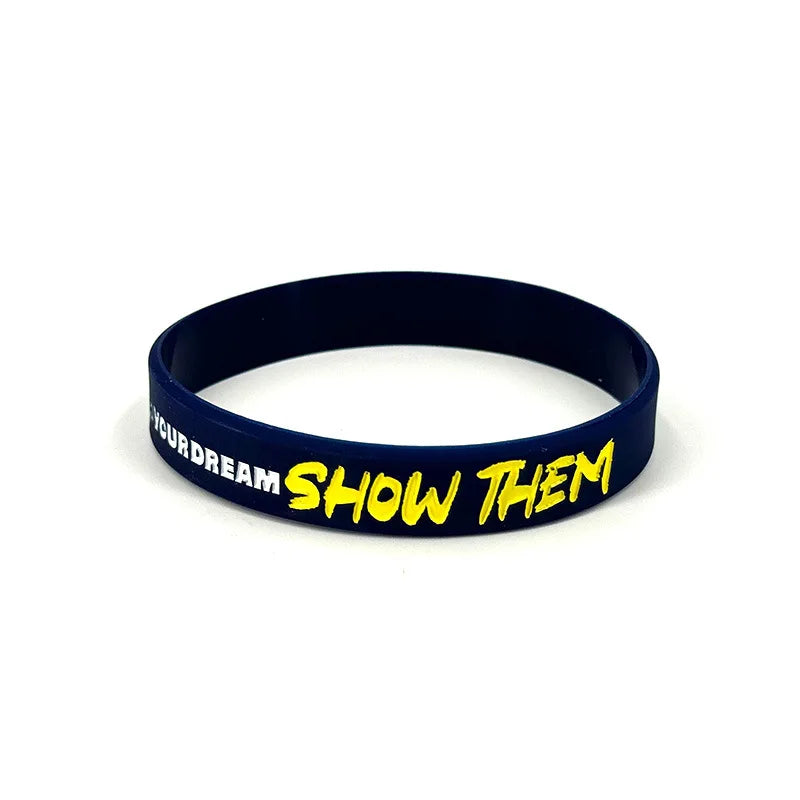 1 Pack Motivational Wristbands for Men, Women & Teens, Silicone Bracelets with Inspirational Quotes,Men's Unisex Adult Design