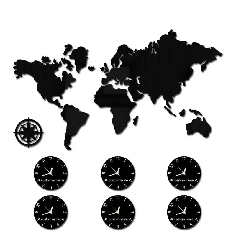 Trade Time Zone sessions New York London Tokyo Personalized Time Zone Silent Non Ticking Wall Clock Office Geographic Wall Art